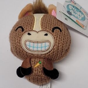 Jakks Ami Amis Smiling Brown Knit Henri Horse Plush